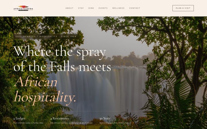 Screenshot of africaalbidatourism.com