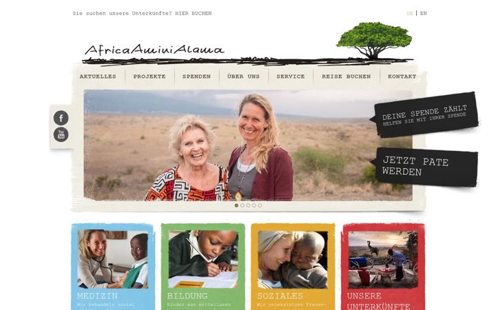 Screenshot of africaaminialama.com