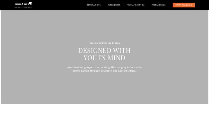 Screenshot of africaandyou.com