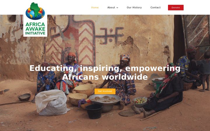 Screenshot of africaawakeinitiative.com