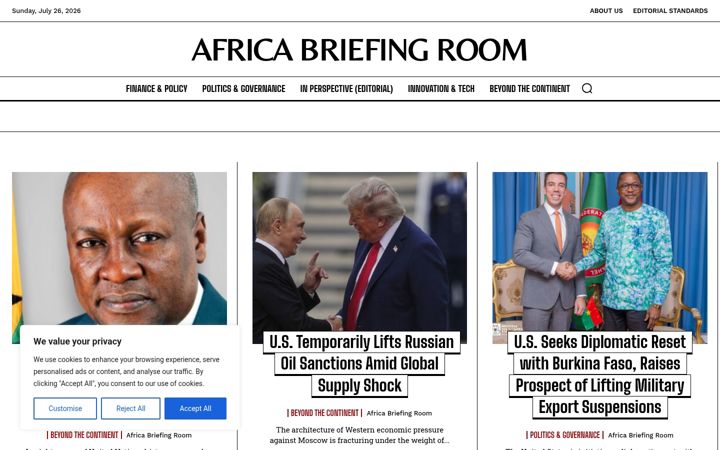 Screenshot of africabriefingroom.com
