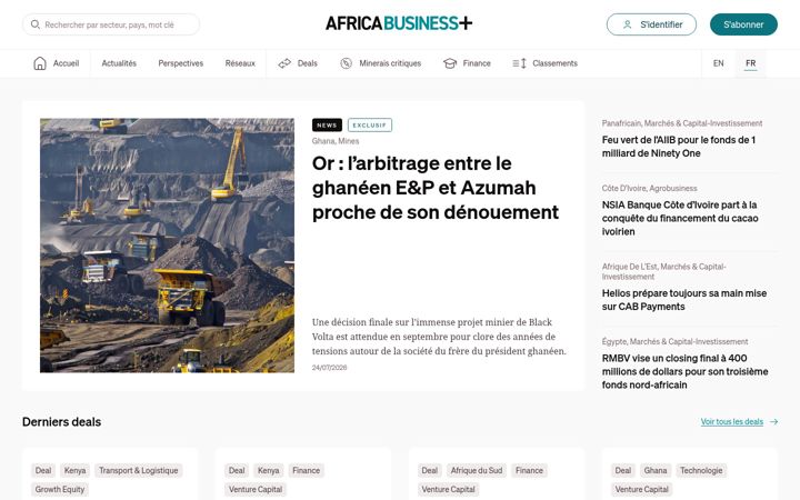 Screenshot of africabusinessplus.com