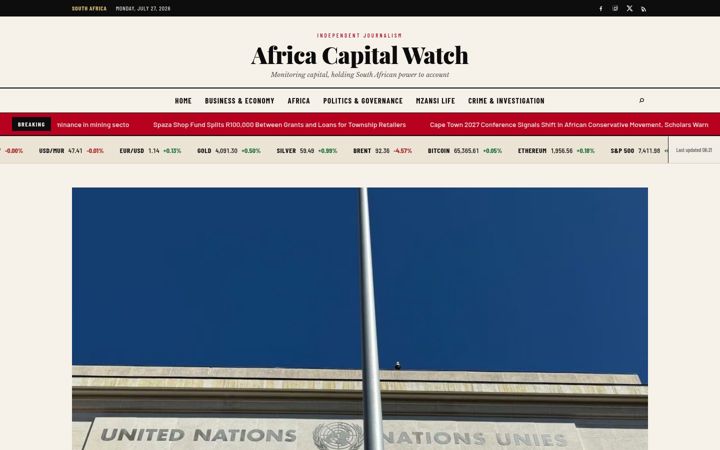 Screenshot of africacapitalwatch.com