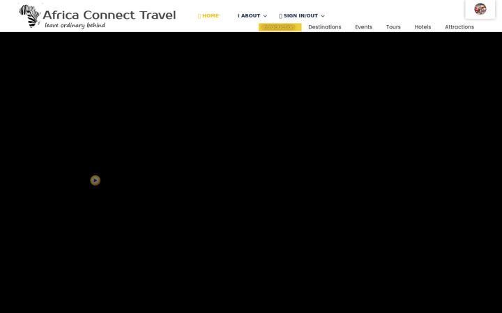 Екранна снимка на africaconnect.travel