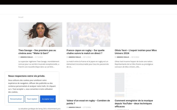 Екранна снимка на africadaily.africa