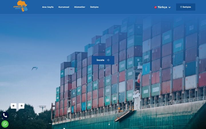 Screenshot of africadepo.com