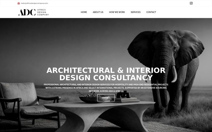 Screenshot of africadesigncompany.com