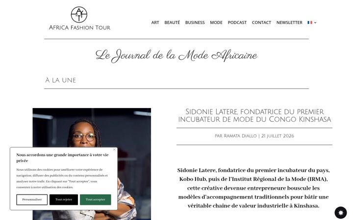 Screenshot of africafashiontour.com