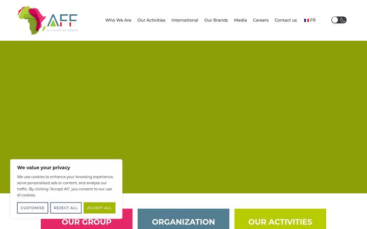 Screenshot di africafeedandfood.com