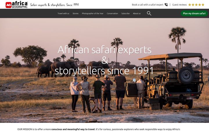 Screenshot of africageographic.com