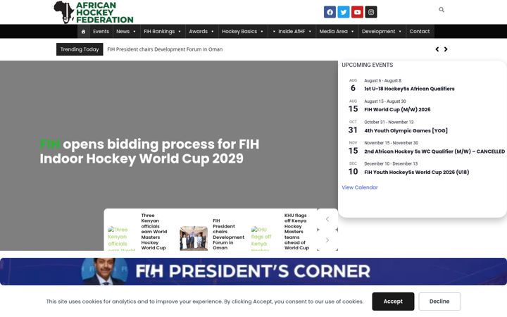 Screenshot di africahockey.org