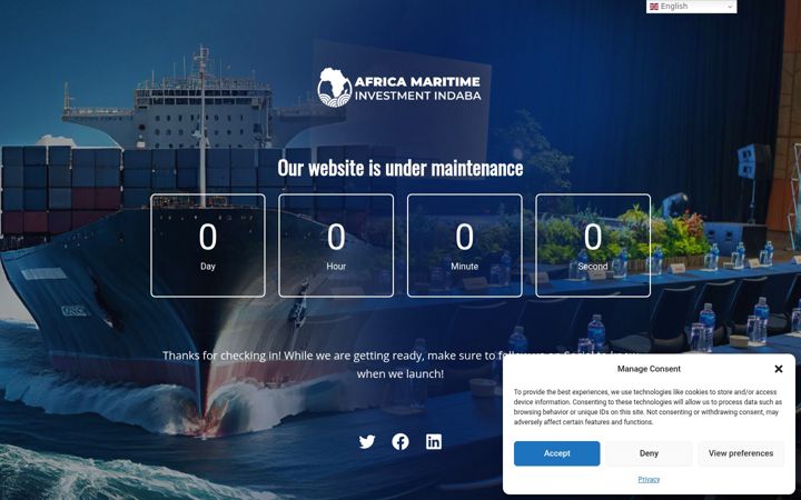 Skärmbild av africamaritimeindaba.com