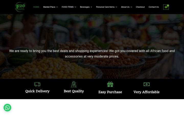 Skärmbild av africamarketfavor20.com