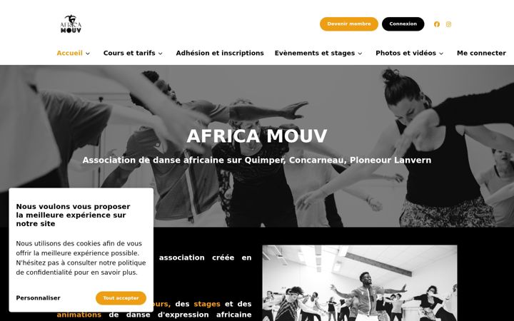 Screenshot ta' africamouv.com