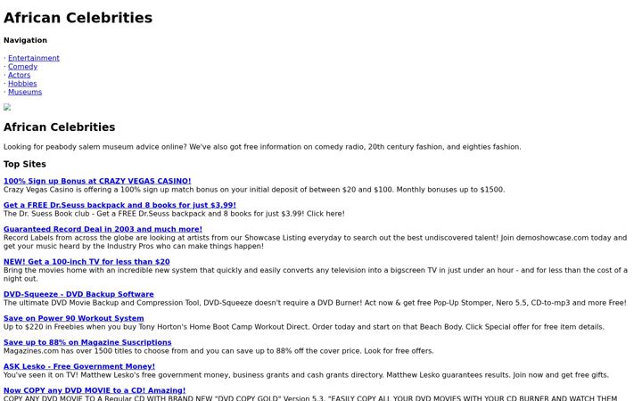 Screenshot of african-celebrities.com