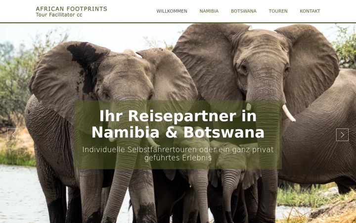 Zrzut ekranu african-footprints-tours.com