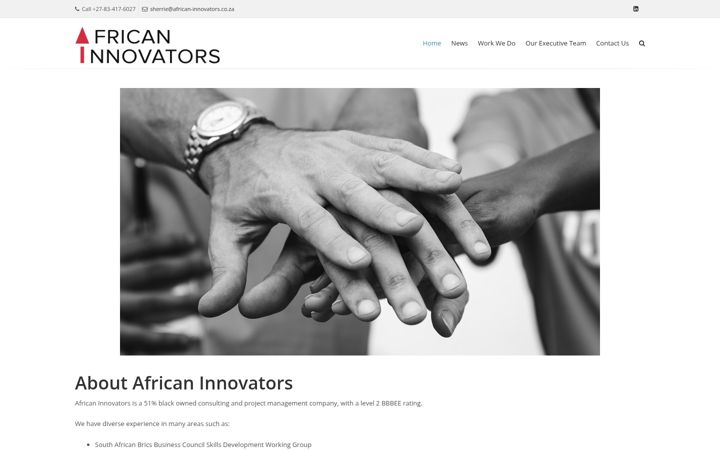 Screenshot of african-innovators.co.za