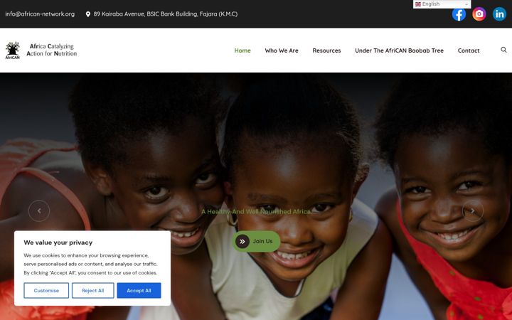 Screenshot of african-network.org
