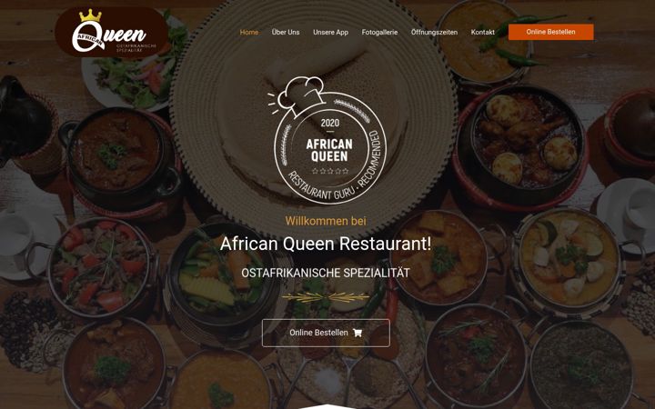 Screenshot of african-queen-restaurant.de