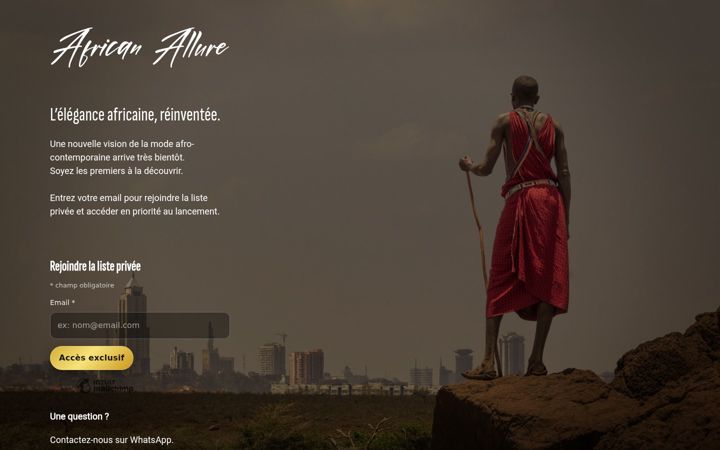 Screenshot of africanallure.ca
