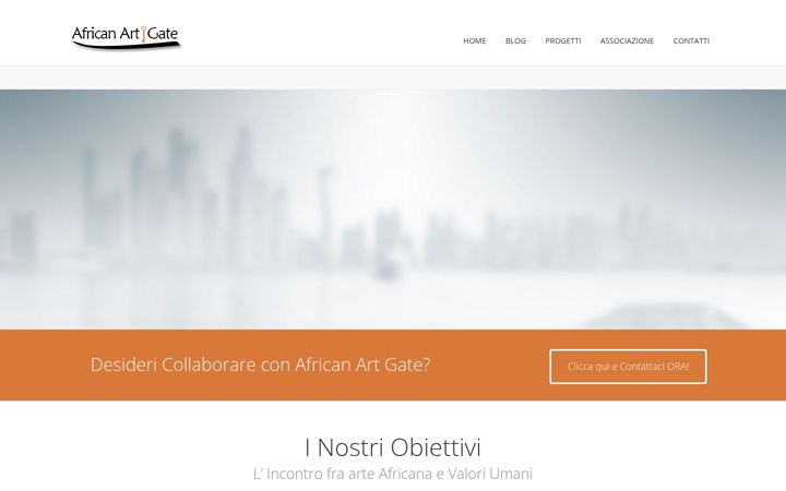 Captură de ecran a africanartgate.com