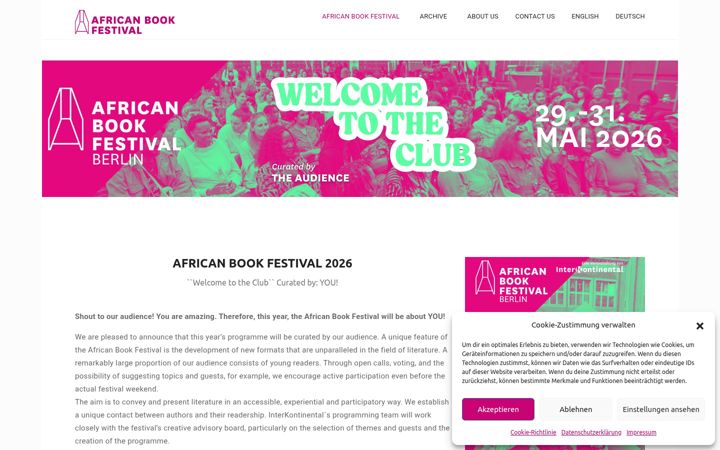 Screenshot of africanbookfestival.de