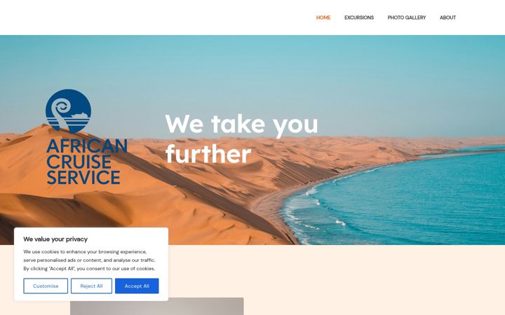 Screenshot of africancruiseservice.com