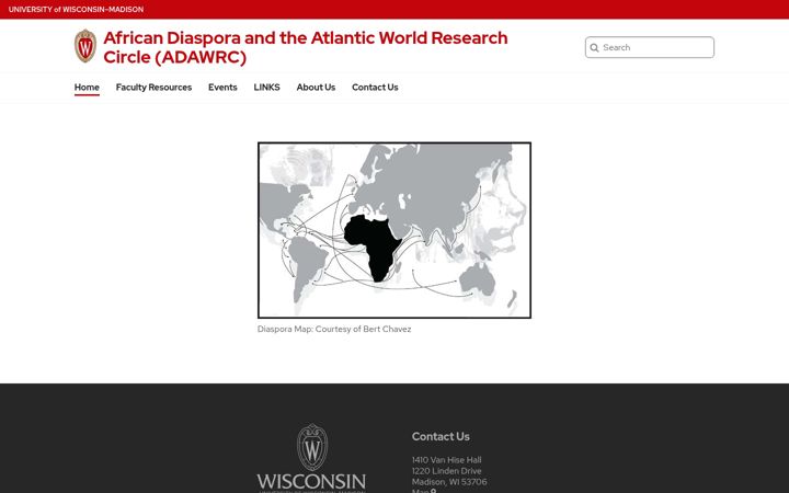 Posnetek zaslona africandiaspora.wisc.edu