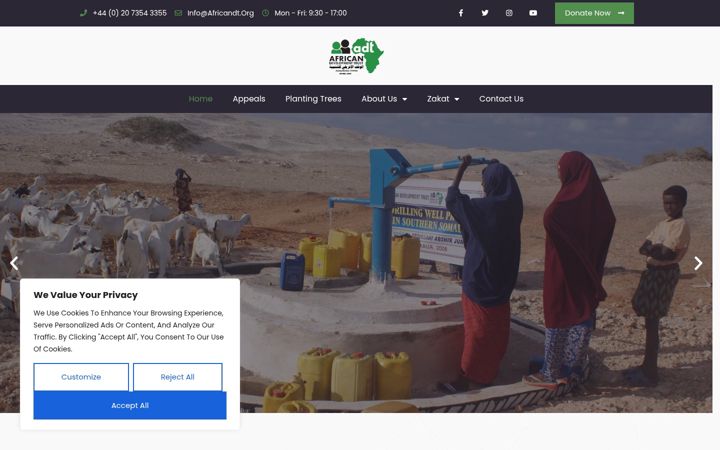 Screenshot του africandt.org