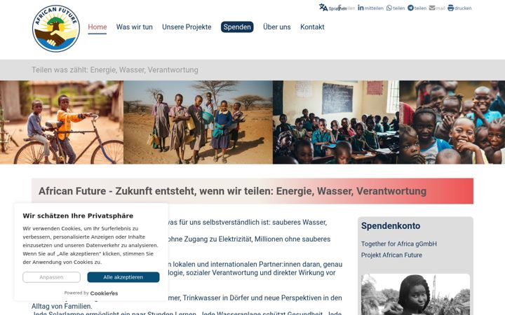Screenshot of africanfuture.de