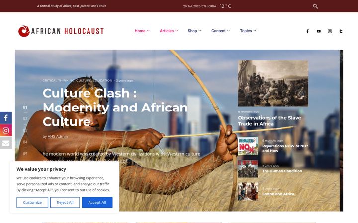 Screenshot του africanholocaust.info