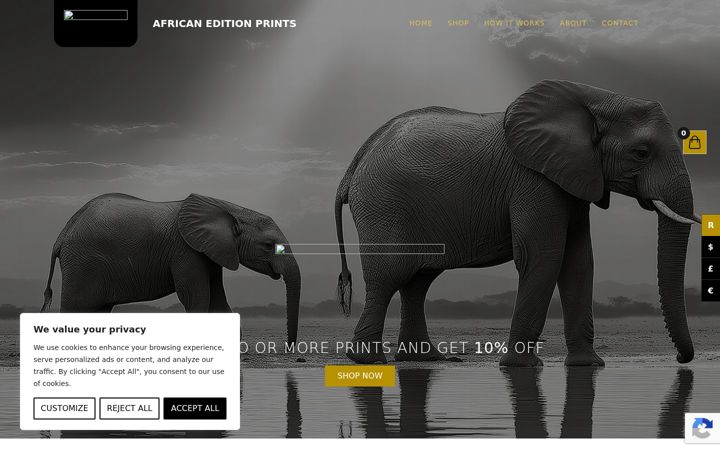 Screenshot του africanimpressions.shop