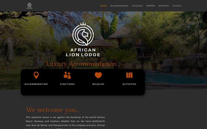 Képernyőkép: africanlionlodge.com