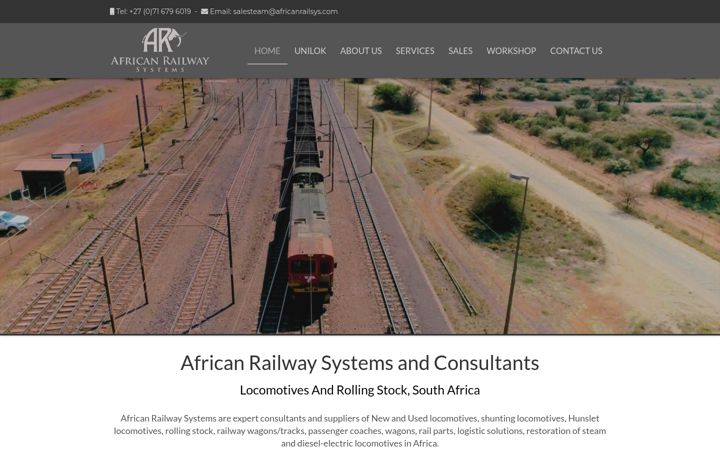 Screenshot of africanrailsys.com