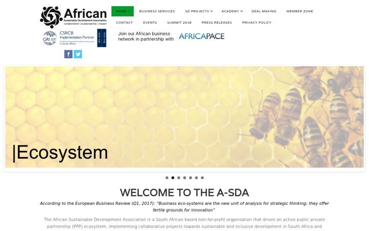 Screenshot of africansda.org