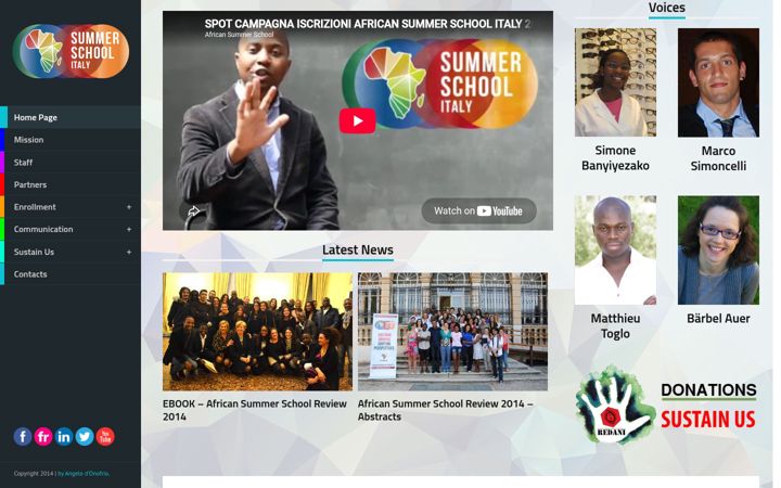 Screenshot of africansummerschool.org