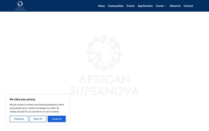 Snímek obrazovky africansupernova.com