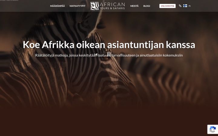 Screenshot of africantours.fi