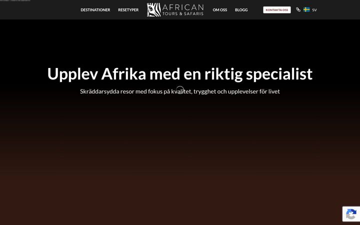 Screenshot of africantours.se