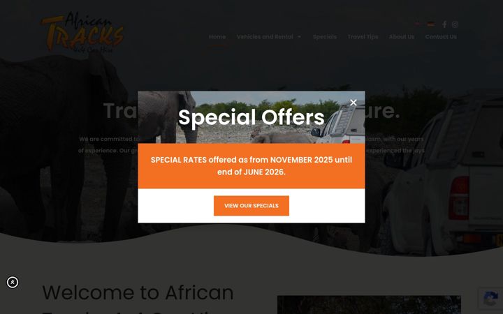 Screenshot of africantracks.com