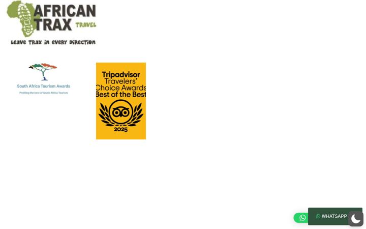 Captura de ecrã de africantraxtravel.co.za
