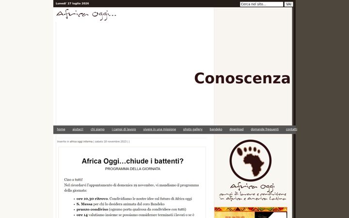 Screenshot of africaoggi.it