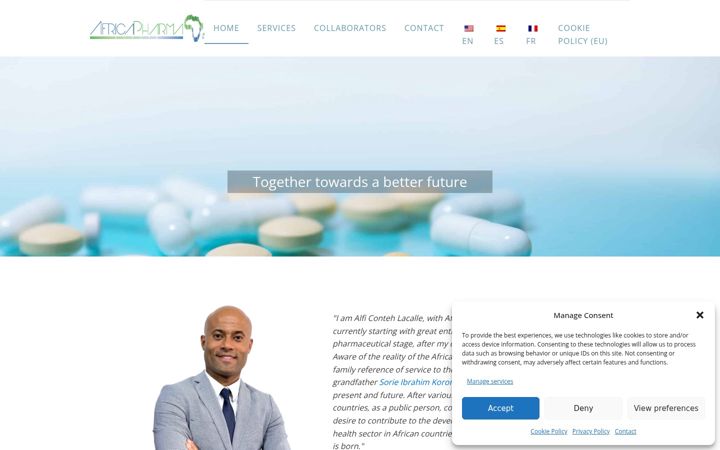 Screenshot of africapharmaeurope.com
