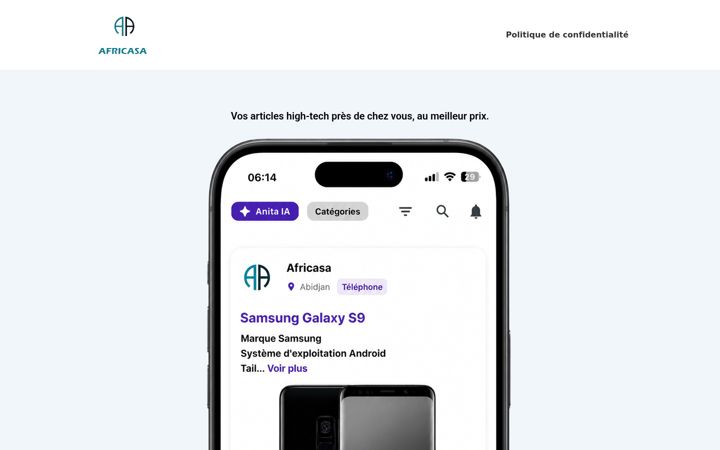 Screenshot of africasa.net