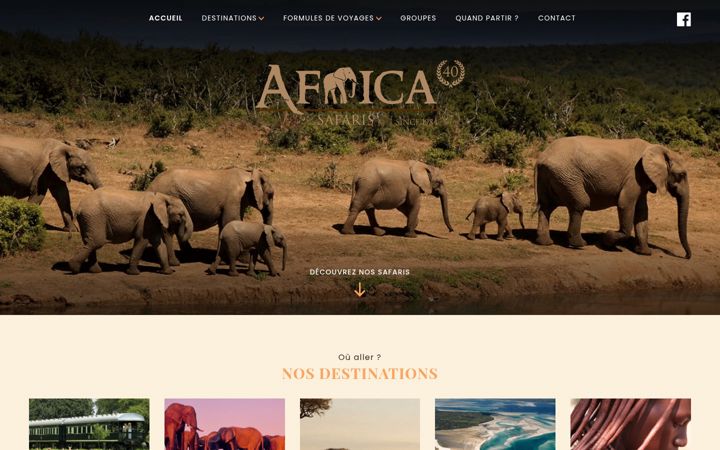 Snímek obrazovky africasafaris.be