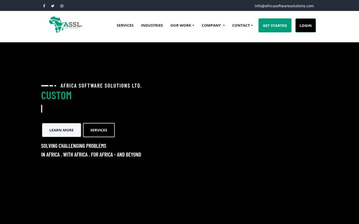 Screenshot of africasoftwaresolutions.com