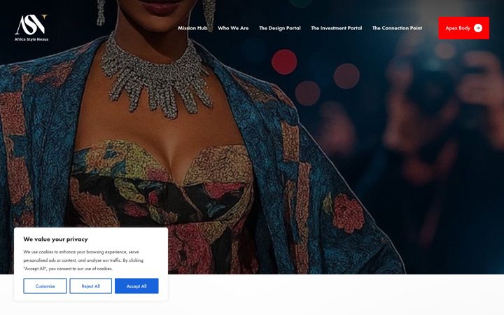 Screenshot of africastylenexus.com