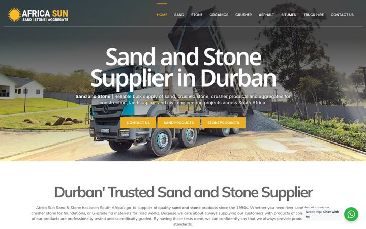 Captura de ecrã de africasunsandandstone.co.za