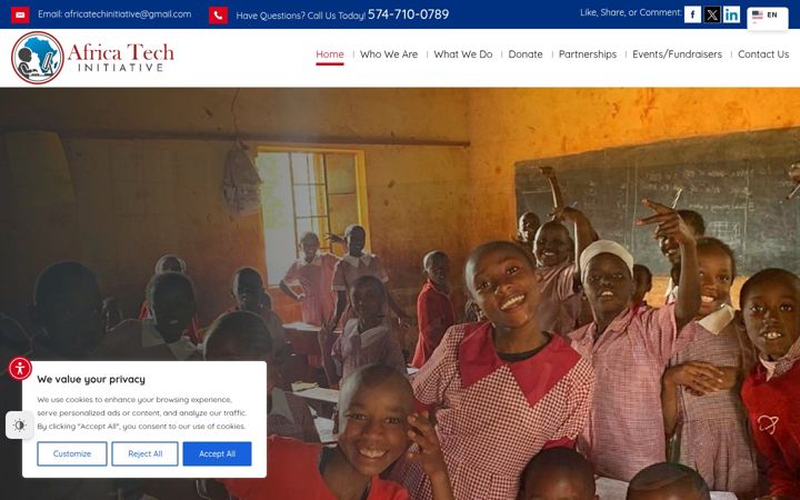 Screenshot ta' africatechinitiative.org