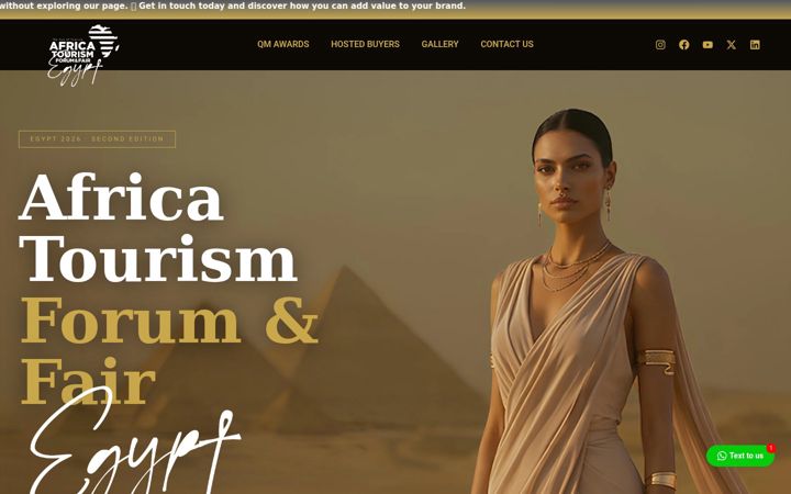 Screenshot of africatourismfair.com
